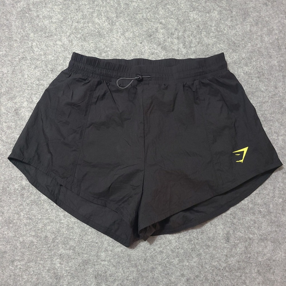 Gymshark Pulse 2 In 1 Running Shorts Womens XS Black Lightweight Toggle Waist